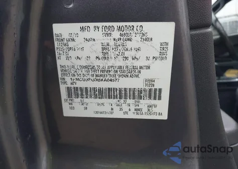 2011 Ford Escape Limited from USA, damaged, VIN 1FMCU9EG9BKA04577
